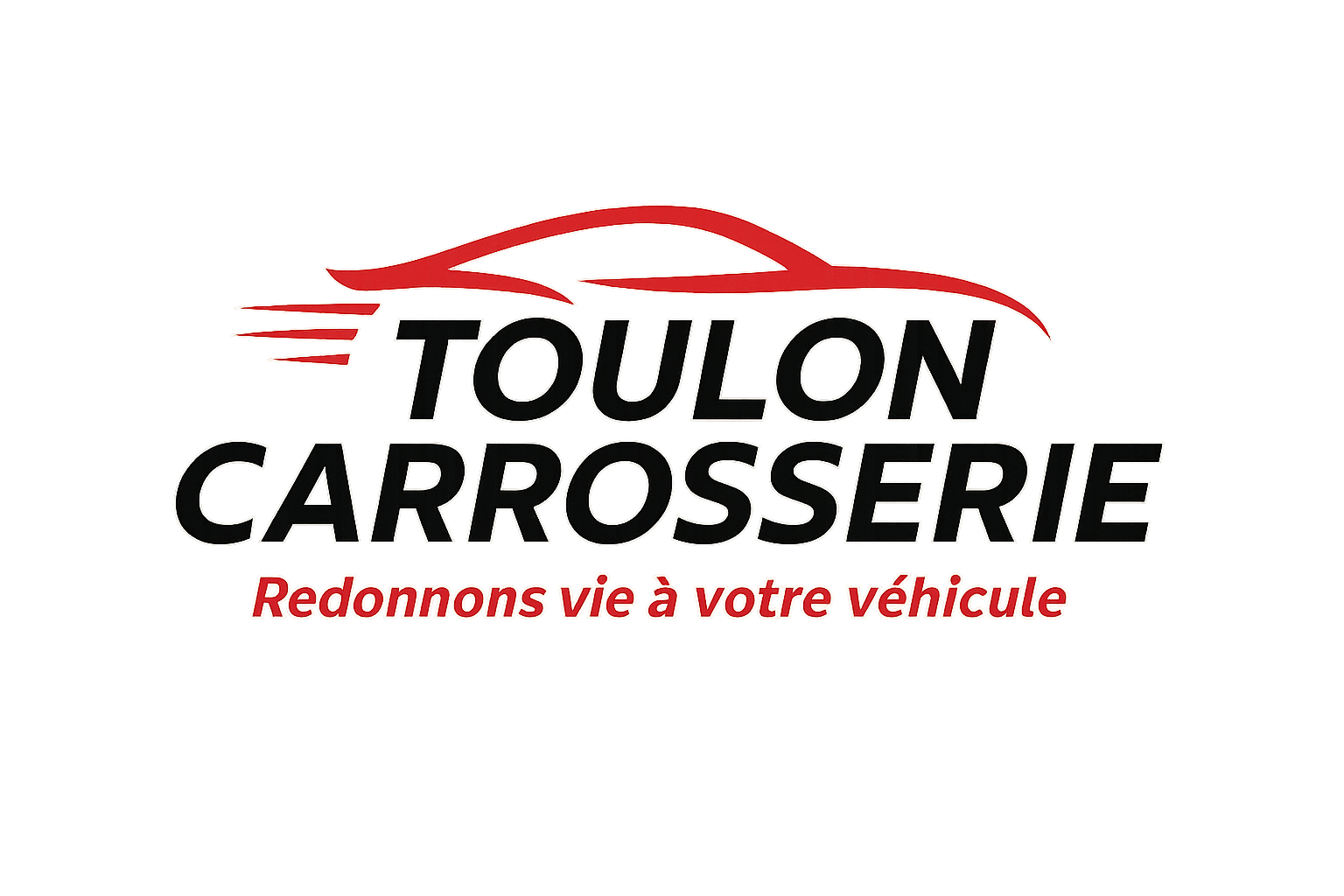 Logo Toulon Carrosserie avec slogan percutant
